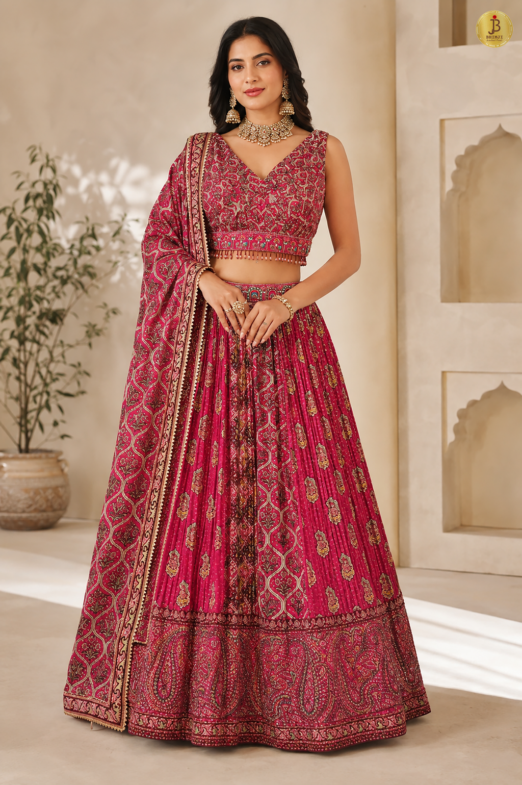 Noor-e-Rang Heritage Silk Lehenga
