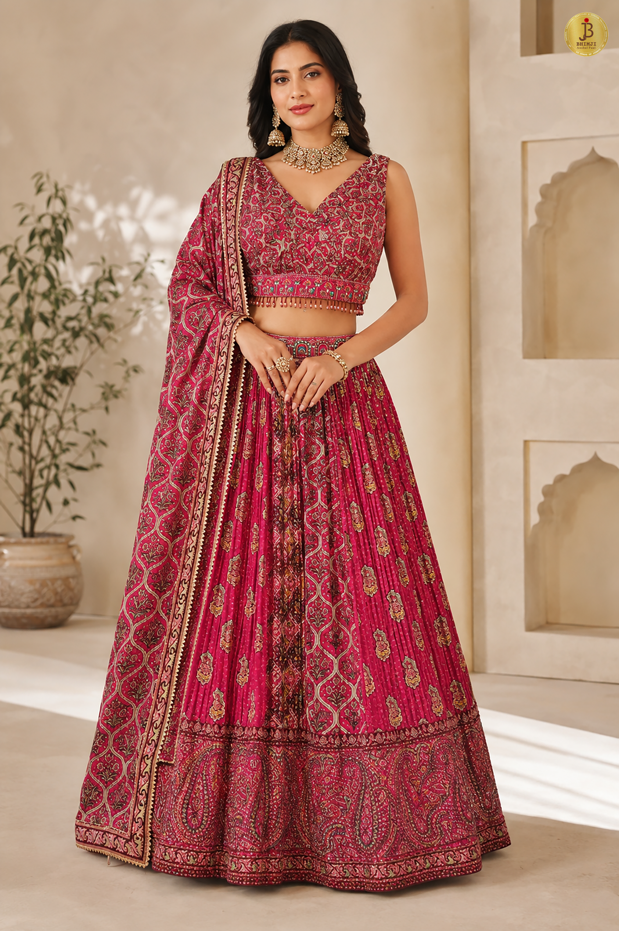 Noor-e-Rang Heritage Silk Lehenga