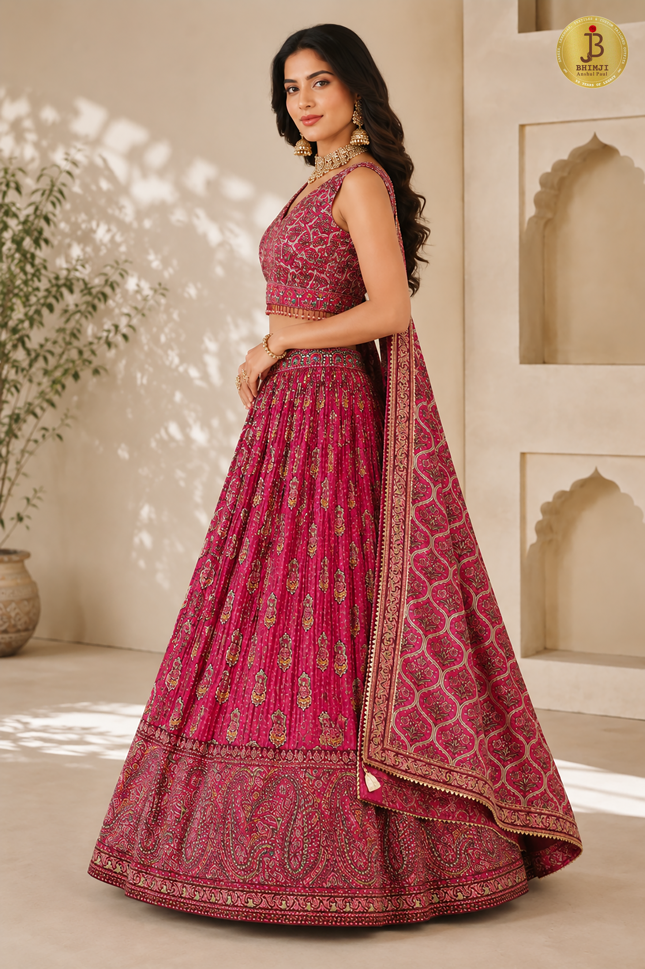Noor-e-Rang Heritage Silk Lehenga