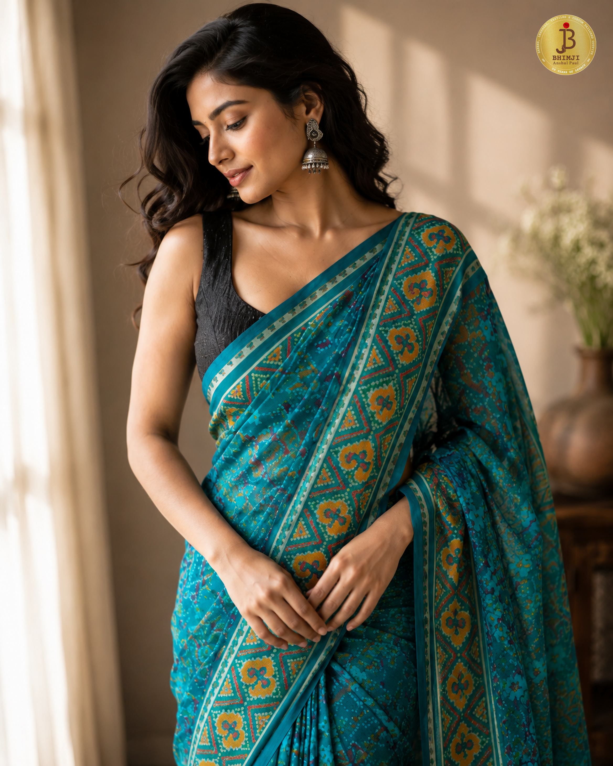 Royal Firozi Patola Weaving Silk Saree