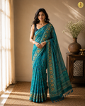 Royal Firozi Patola Weaving Silk Saree