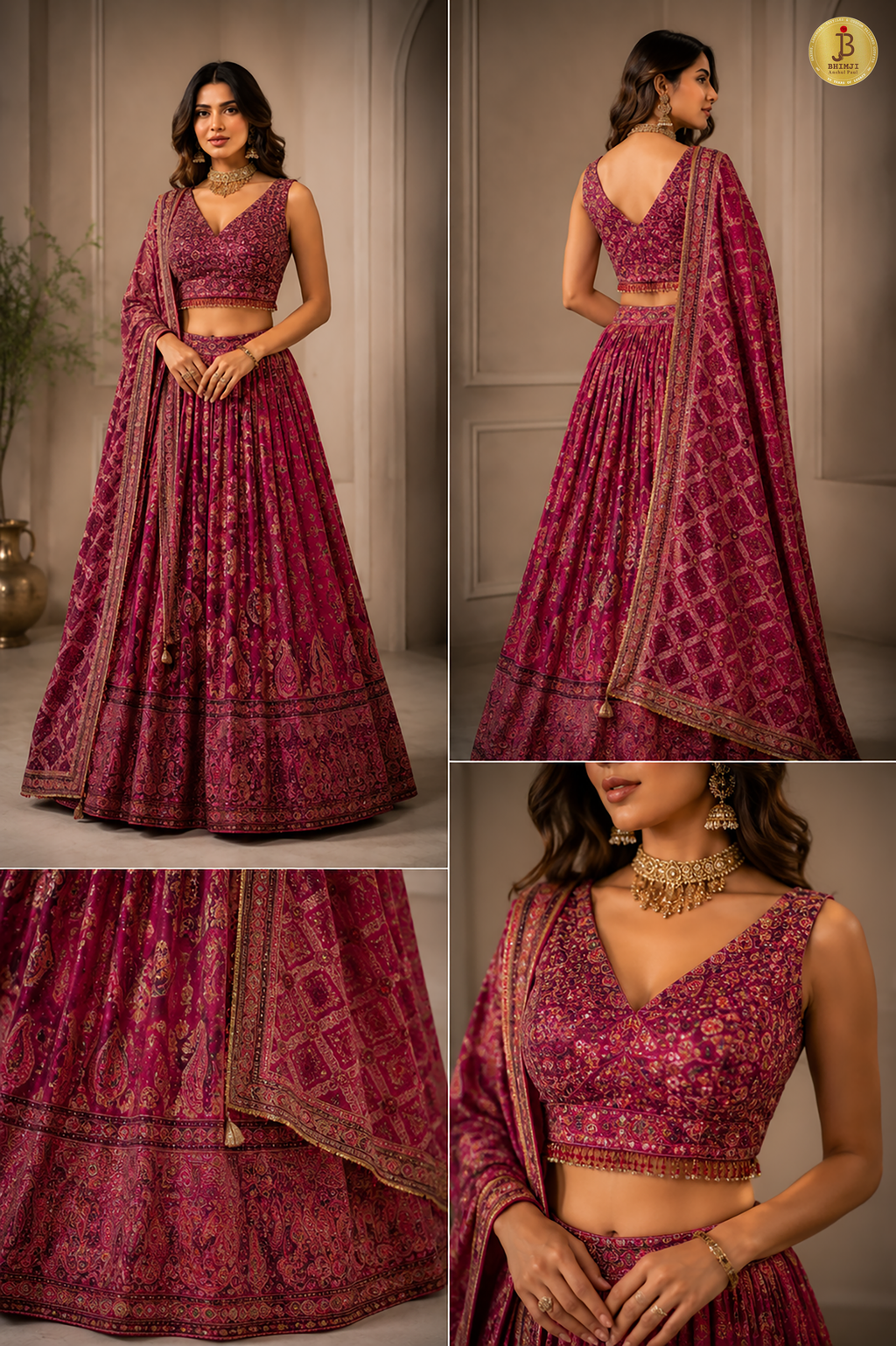 Noor-e-Rang Heritage Silk Lehenga