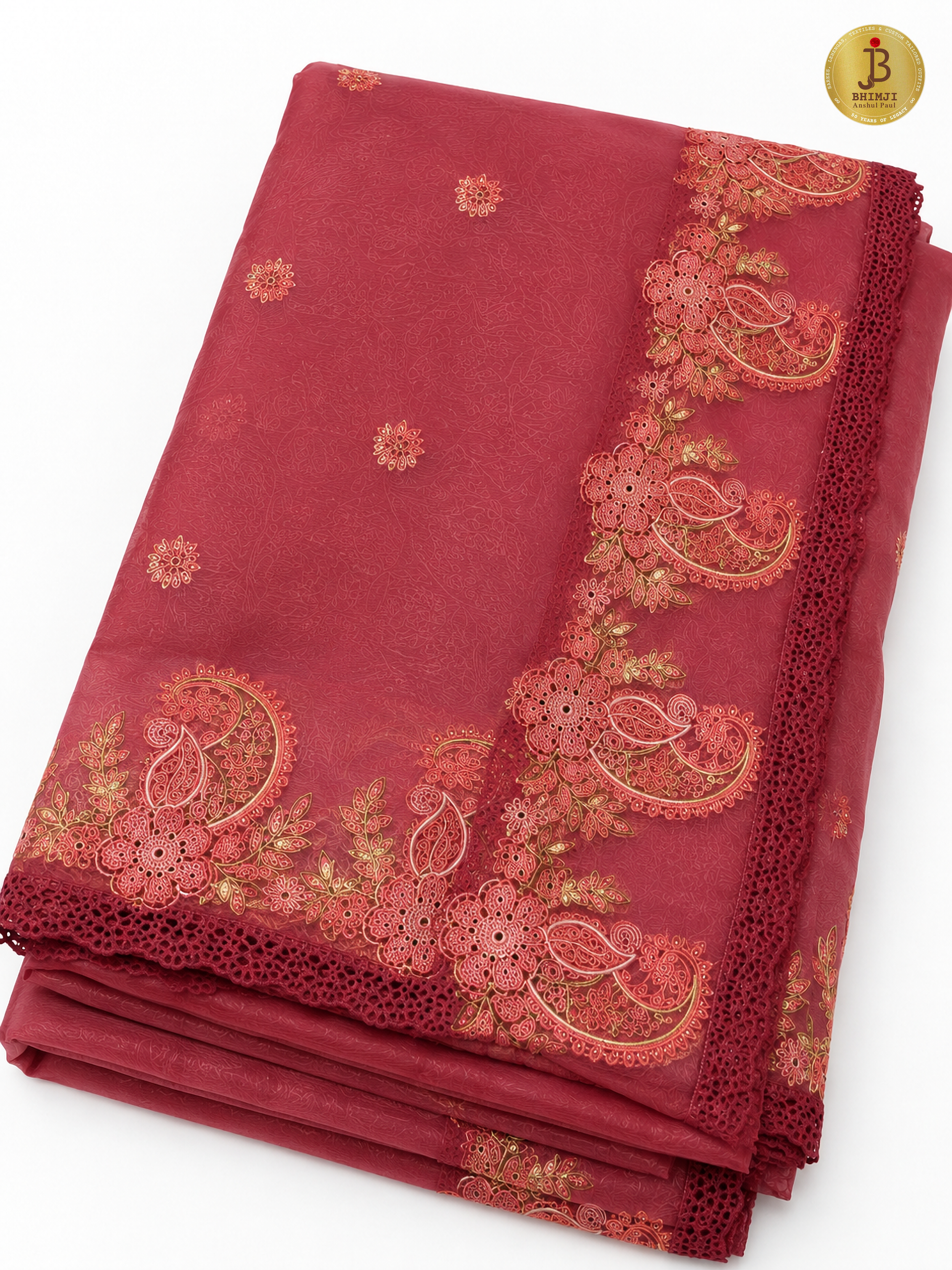 Paisley Border Soft Organza Saree