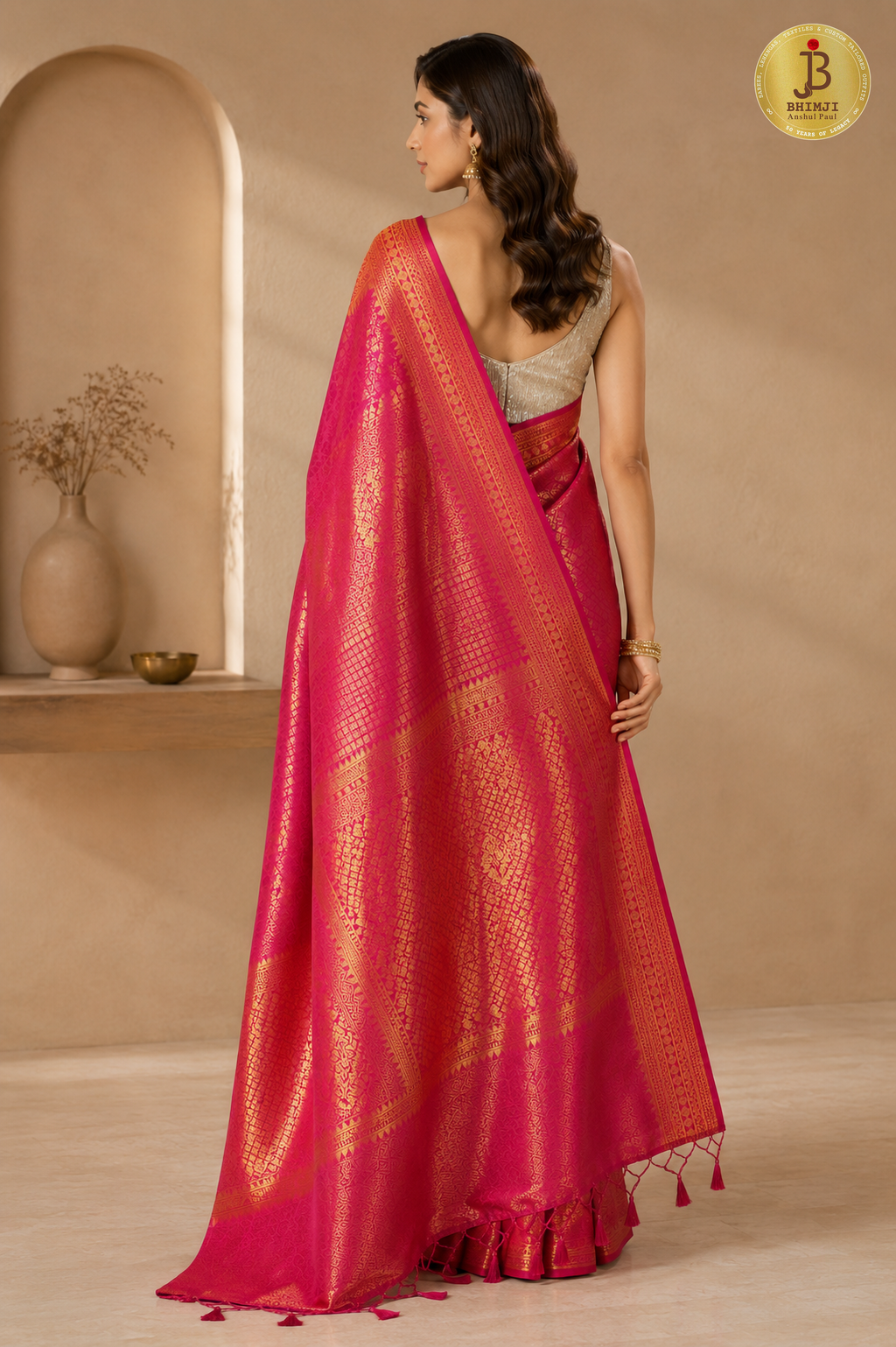 Rani Pink Banarasi Silk