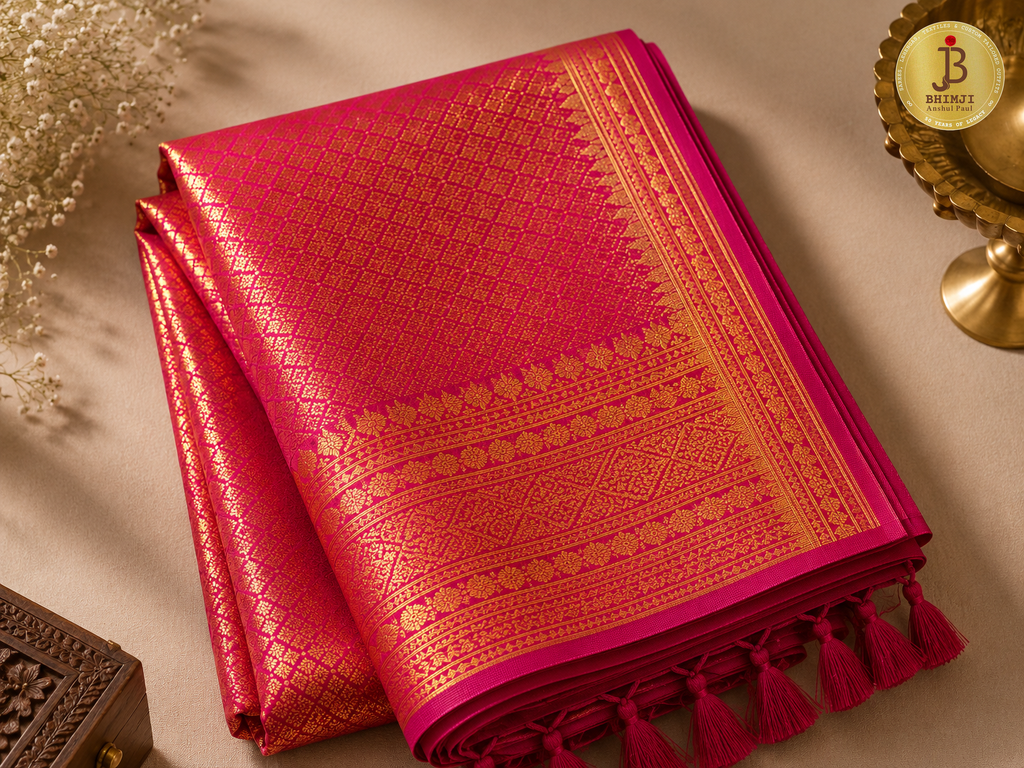 Rani Pink Banarasi Silk