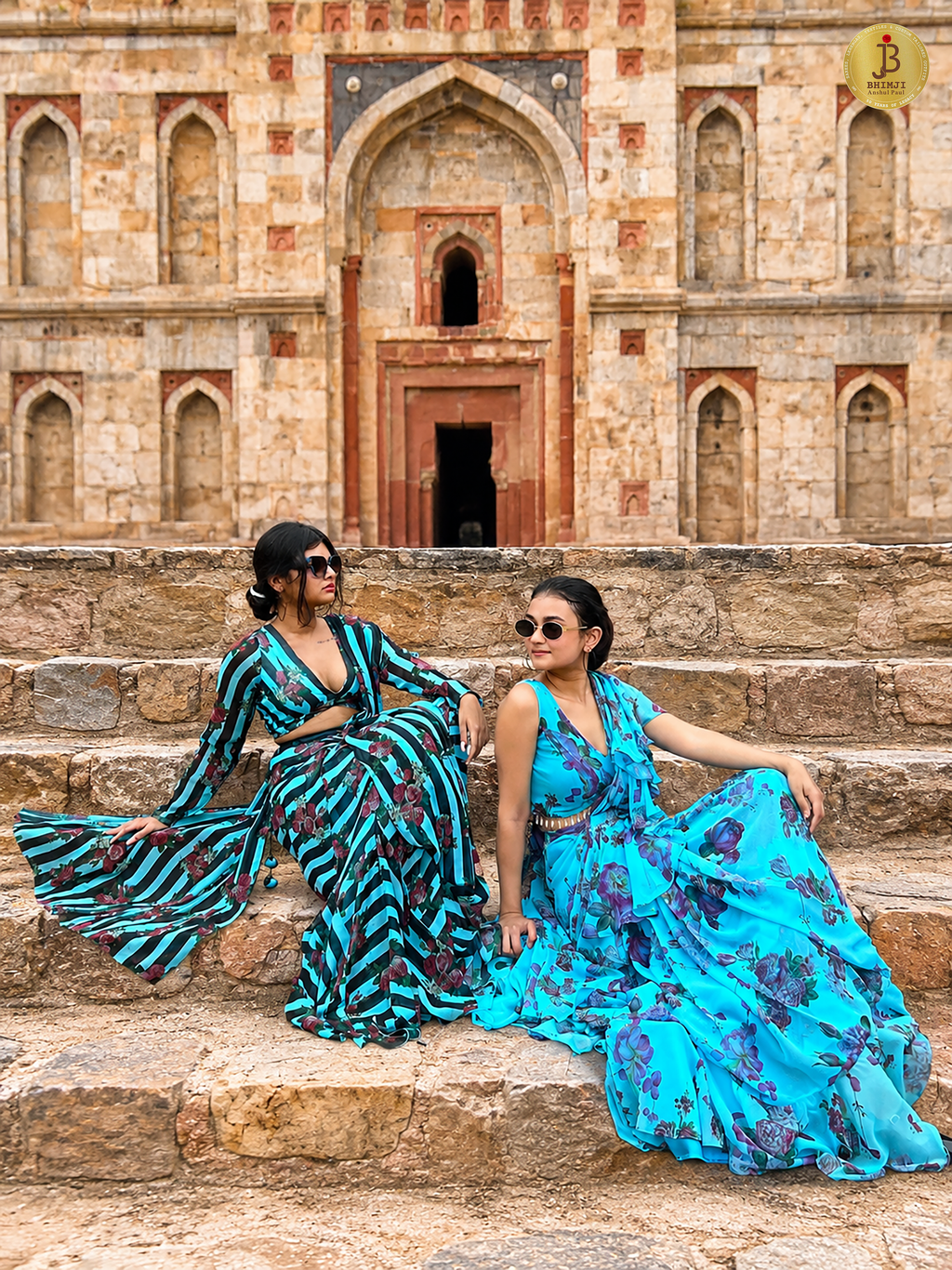 Floral Style Pre Draped Saree
