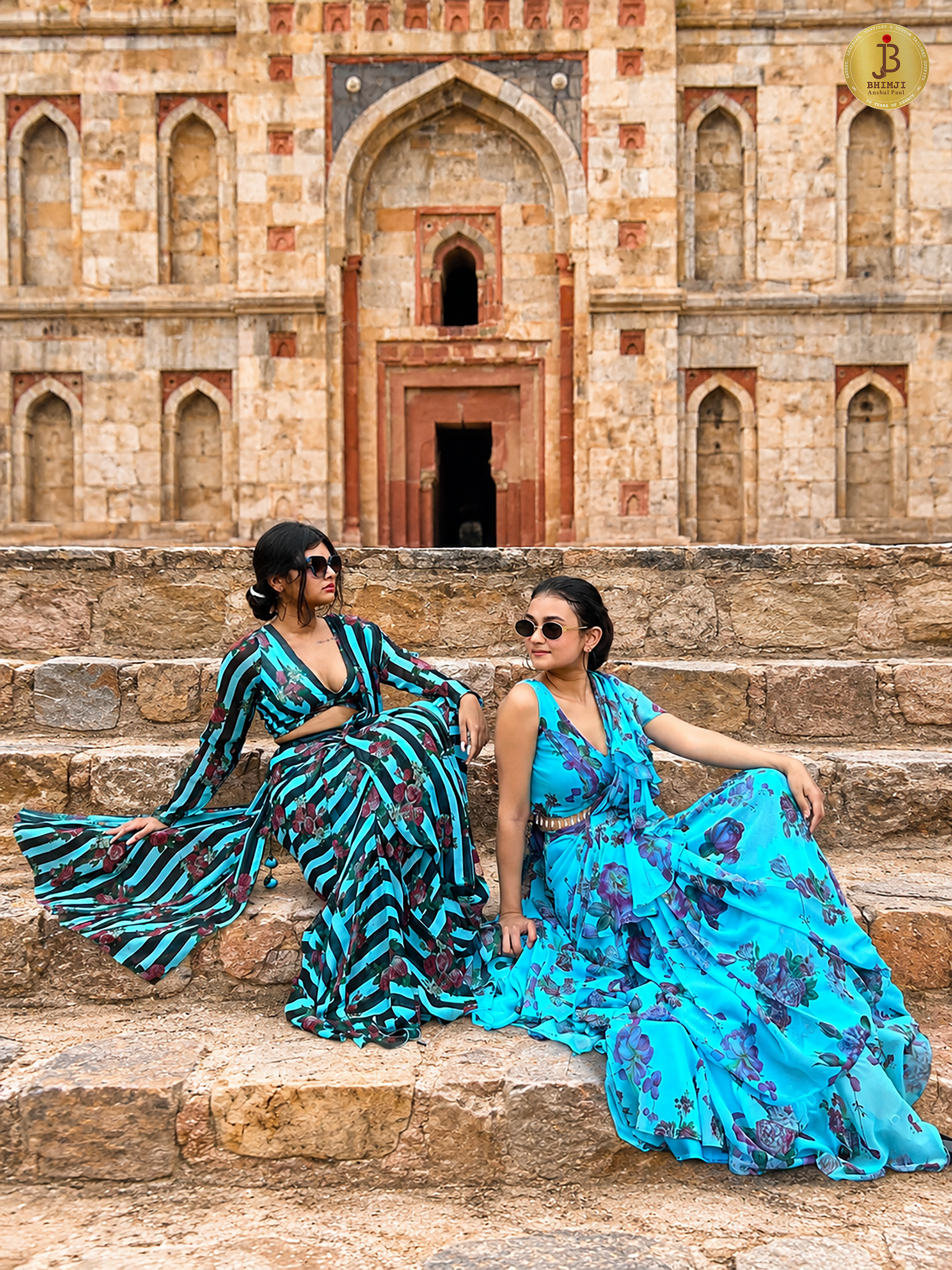 Floral Style Pre Draped Saree
