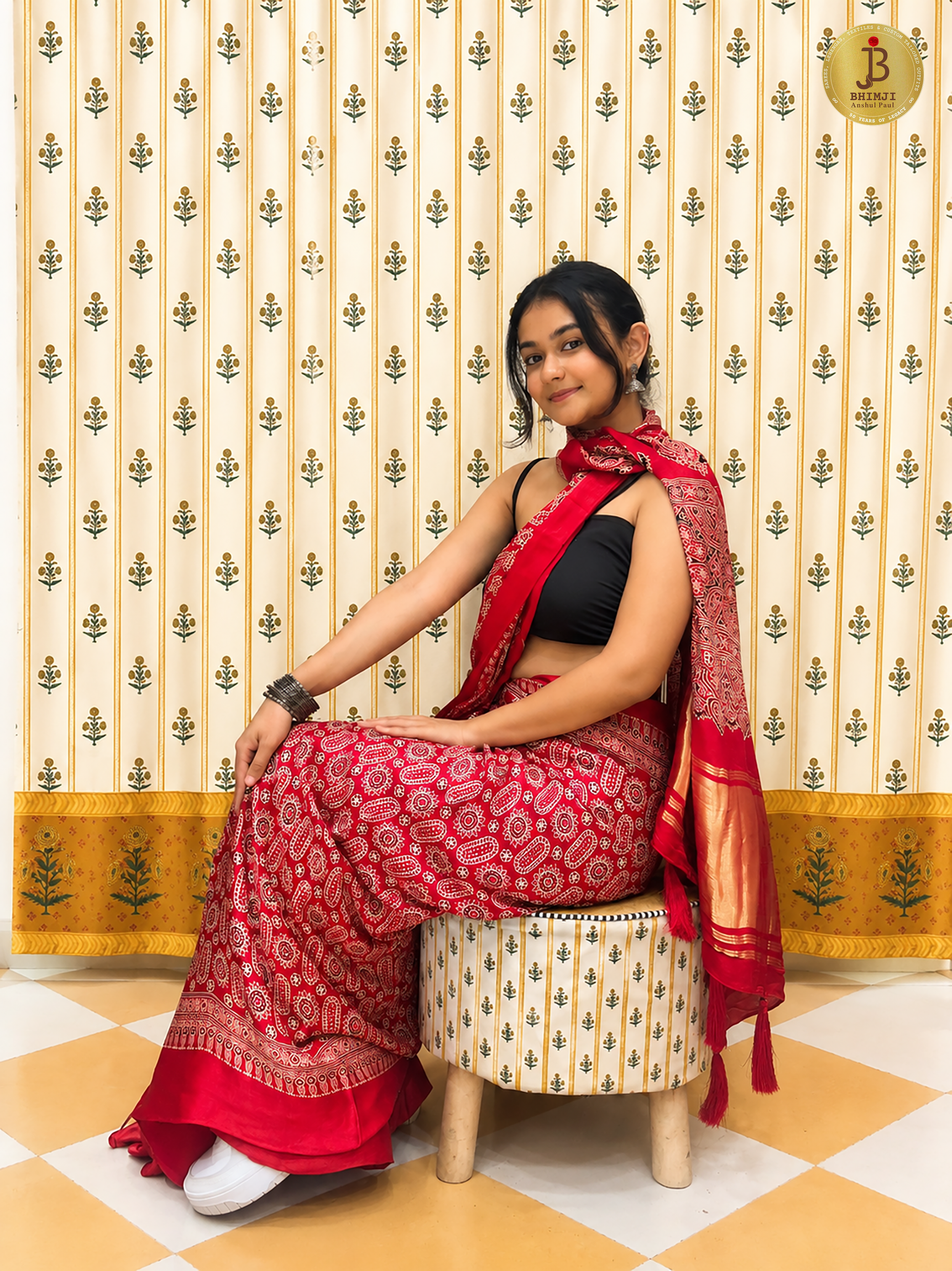 Noor-E-Ajrakh Saree