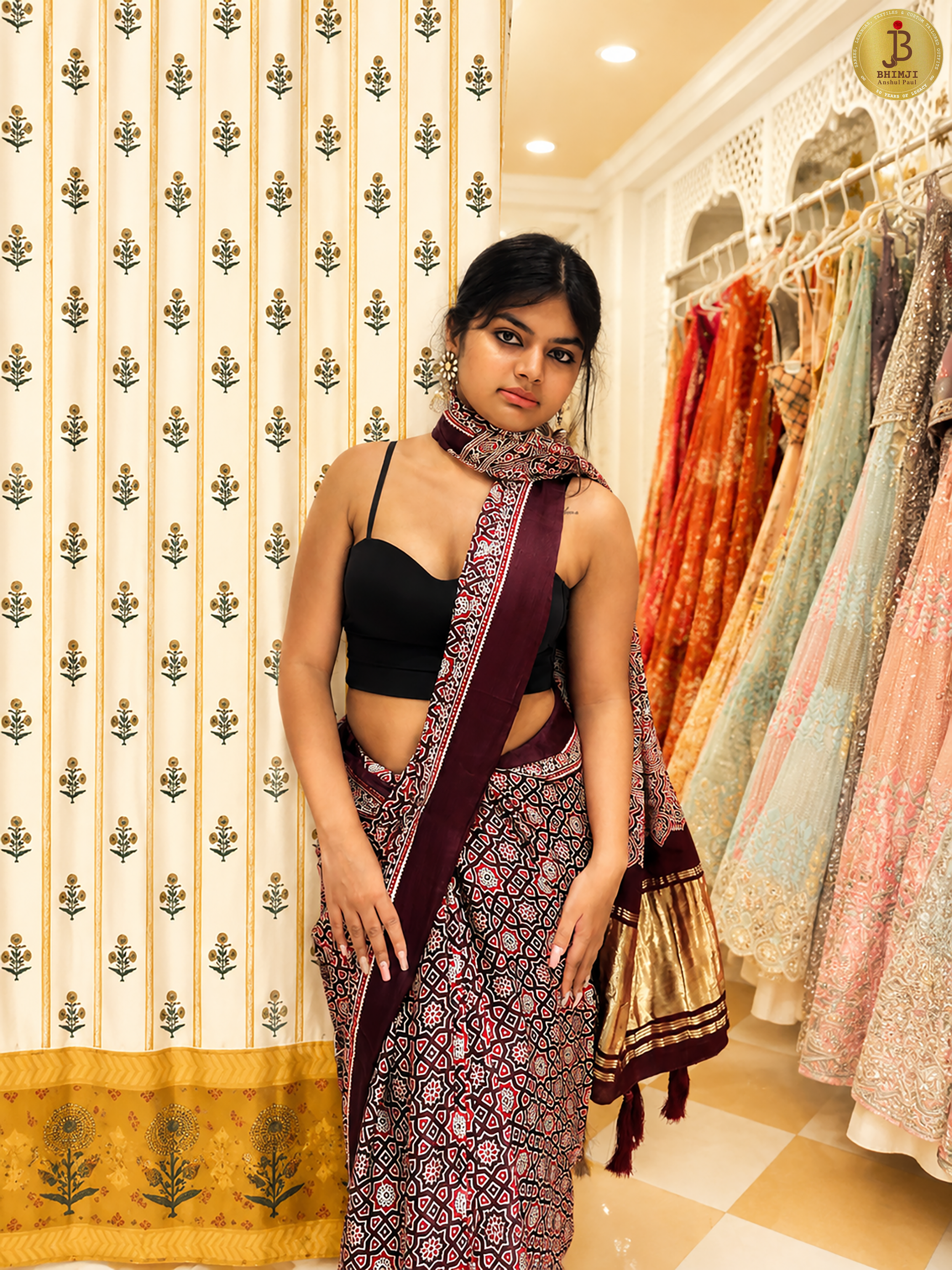 Noor-E-Ajrakh Saree
